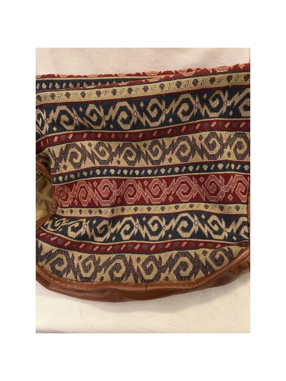 Vintage Old Cotton Carpetbagger Bag. Stunning In Good Condition.